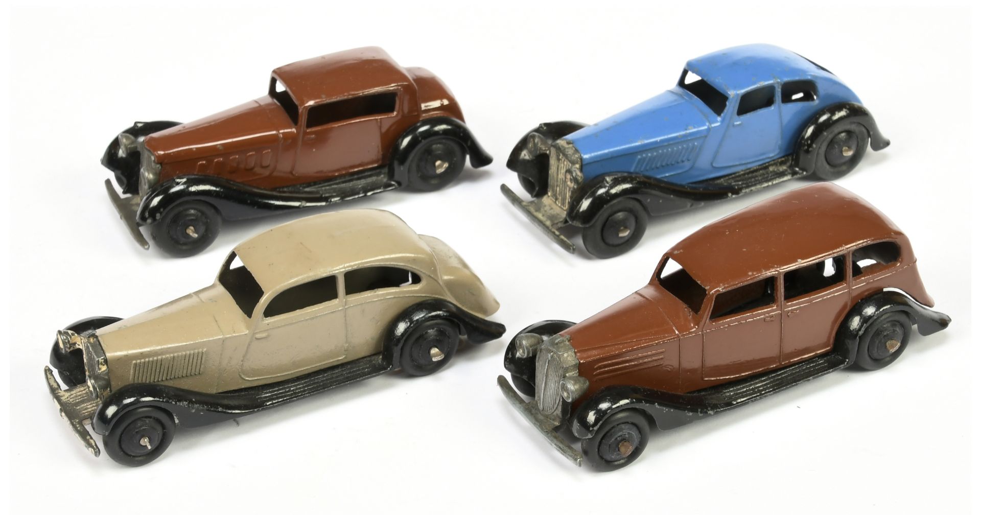 Dinky Toys 30/36 Series To Include (1) 30d Vauxhall - Brown body, (2) 30b Rolls Royce - Grey body...