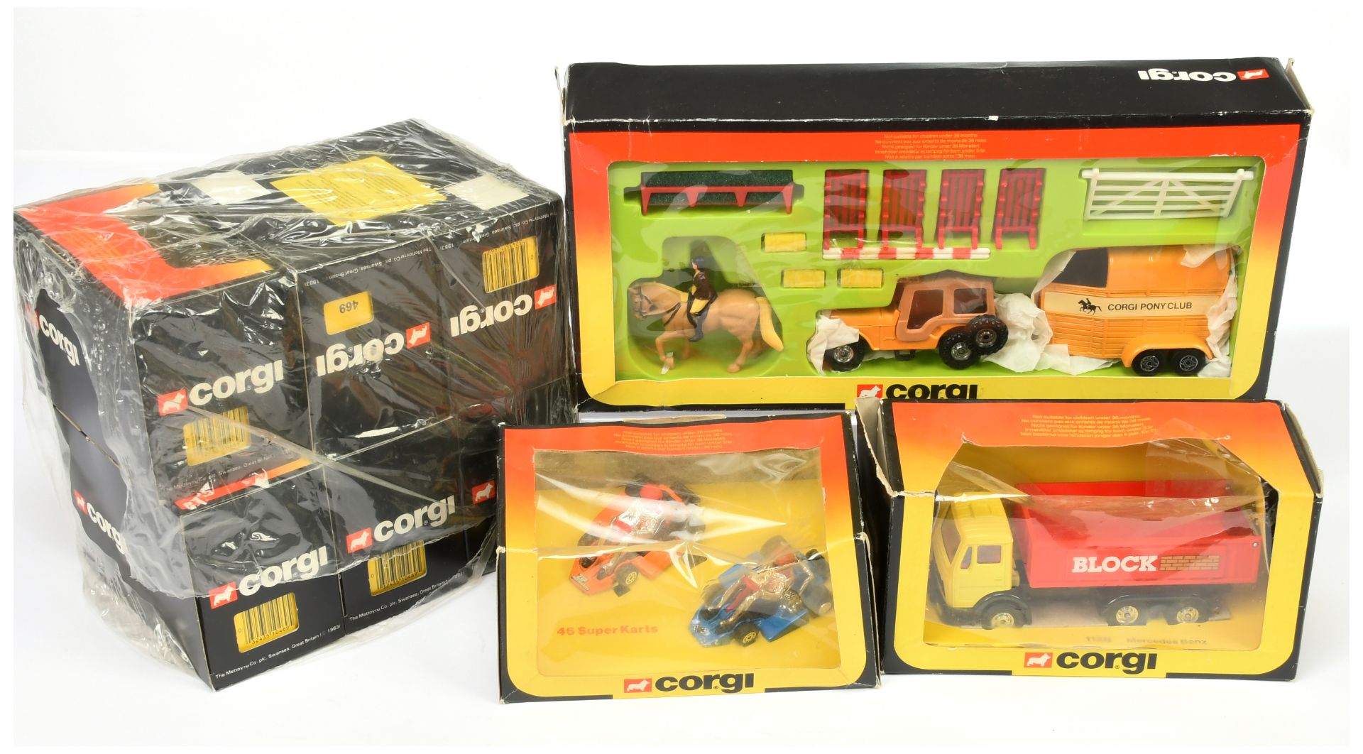 Corgi Toys Group Of To Include (1) GS29 Gift Set "Corgi Pony Club" with Jeep, horse Box trailer a...