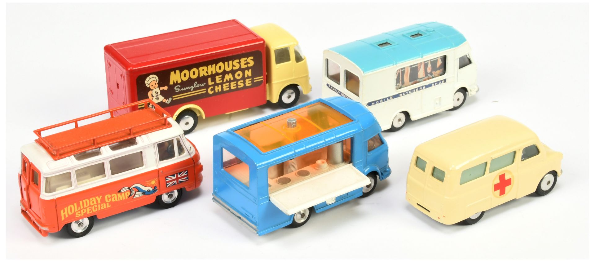 Corgi Toys Unboxed Group Of 5 To Include (1) Smith's karrier "Family Butchers", (2) Commer Bus "H... - Image 2 of 2
