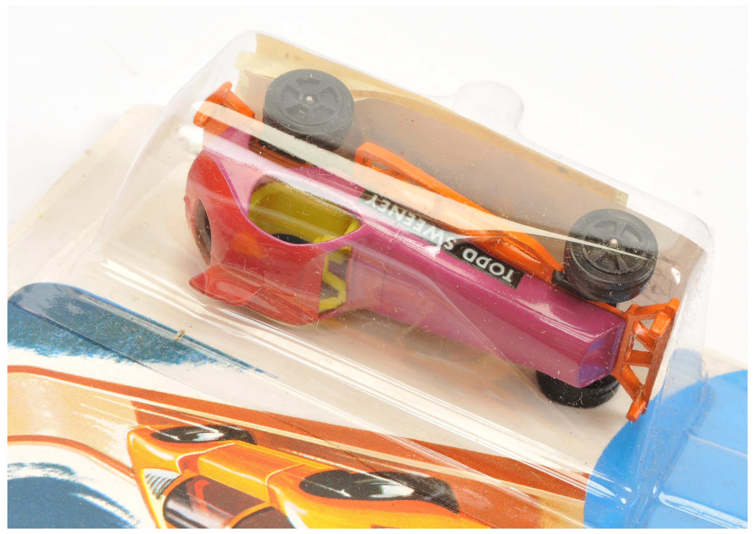 Corgi Toys Rockets D919 "Todd Sweeny's" Stock Car - Purple body, orange chassis, yellow interior ... - Image 3 of 3