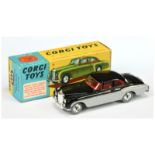 Corgi Toys 224 Bentley Continental Sports Saloon - Two-Tone Black and silver, red interior, chrom...