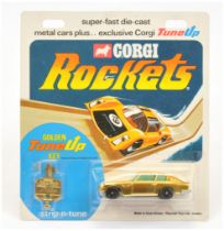 Corgi Toys Rockets D901 Aston Martin DB6 - Gold body, lemon interior and green windows, with key ...