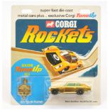 Corgi Toys Rockets D901 Aston Martin DB6 - Gold body, lemon interior and green windows, with key ...