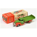 Tekno  740 Dodge Truck  - Green cab and back, red chassis, chrome trim - Good Plus including card...