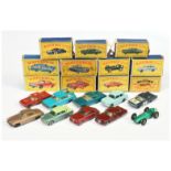 Matchbox Regular Wheels Group To Include 7b Ford Anglia - Light Blue, Black Plastic wheels, 55b F...