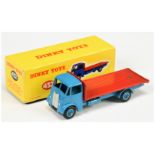 Dinky Toys 432 Guy (type 2) Flat Truck - Mid-blue cab, chassis and supertoy hubs, red back, silve...