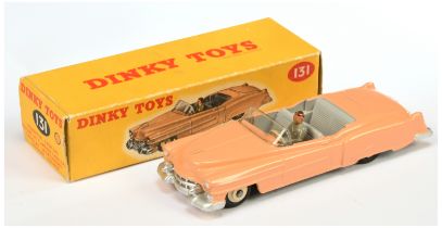 Dinky Toys 131 Cadillac Tourer - Peach Body, grey interior, figure driver, silver trim and light ...