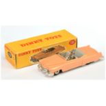 Dinky Toys 131 Cadillac Tourer - Peach Body, grey interior, figure driver, silver trim and light ...