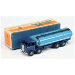 Dinky Toys 504 Foden (type 2) Tanker -Two-Tone blue, silver trim and side flashes, rigid hubs, bl...