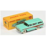 Dinky Toys 173 Nash Rambler - Turquoise body, maroon side flashes, silver trim and grey rigid hub...