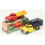 Vilmer 342 Cattle wagon -  yellow cab and chassis, dark blue stake back and hubs, chrome trim - G...