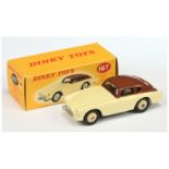 Dinky Toys 167 AC Aceca Coupe - Two-Tone cream and brown, light beige rigid hubs, silver trim