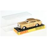 Dinky Toys 127 Rolls Royce Silver Cloud - Gold body, white interior, bare metal base, chrome trim...