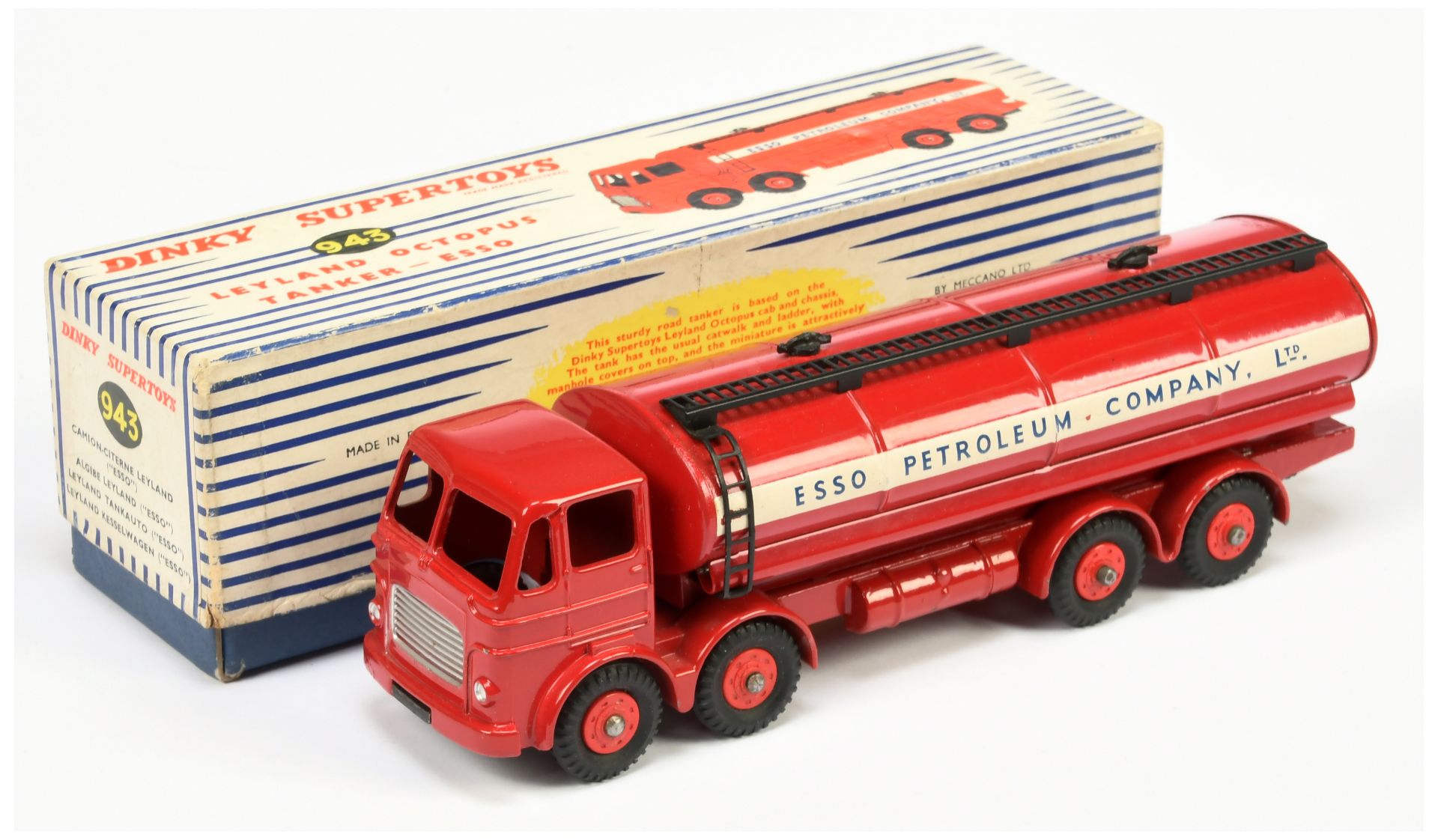 Dinky Toys 943 Leyland Octopus Tanker "Esso Petroleum company Ltd" - Red including harder to find...