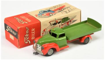 Tekno  740 Dodge Truck  - Green cab and back, red chassis, chrome trim - Good Plus to Excellent i...