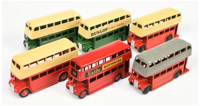 Dinky Toys  Unboxed Double Decker Bus  Group  To Include (type 1,2 & 3)  - Two-Tone Cream and Gre...