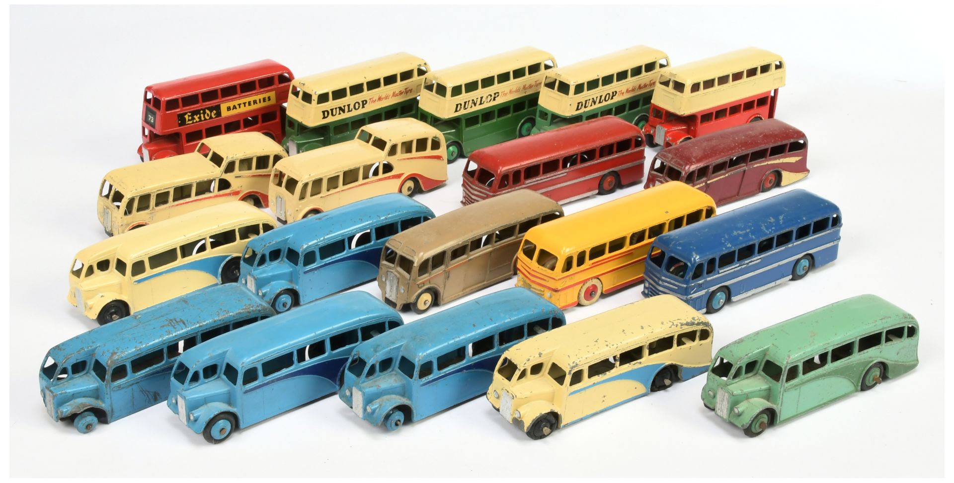 Dinky Toys  Unboxed Buses  Group  To Include -  Observation Coach, Luxury Coach, Duple Roadmaster...