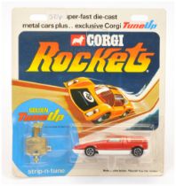 Corgi Toys Rockets D909 Mercedes C111 - Red Body, white base, chrome interior, blue windows with ...