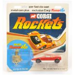 Corgi Toys Rockets D909 Mercedes C111 - Red Body, white base, chrome interior, blue windows with ...