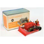 Dinky toys 561 Blaw knox Bulldozer - Red including blade, black rollers with green rubber tracks,...