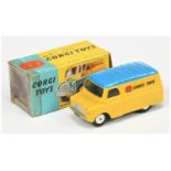 Corgi Toys 422 Bedford "Corgi Toys" Van - Yellow body with mid-blue ribbed roof, silver trim and ...