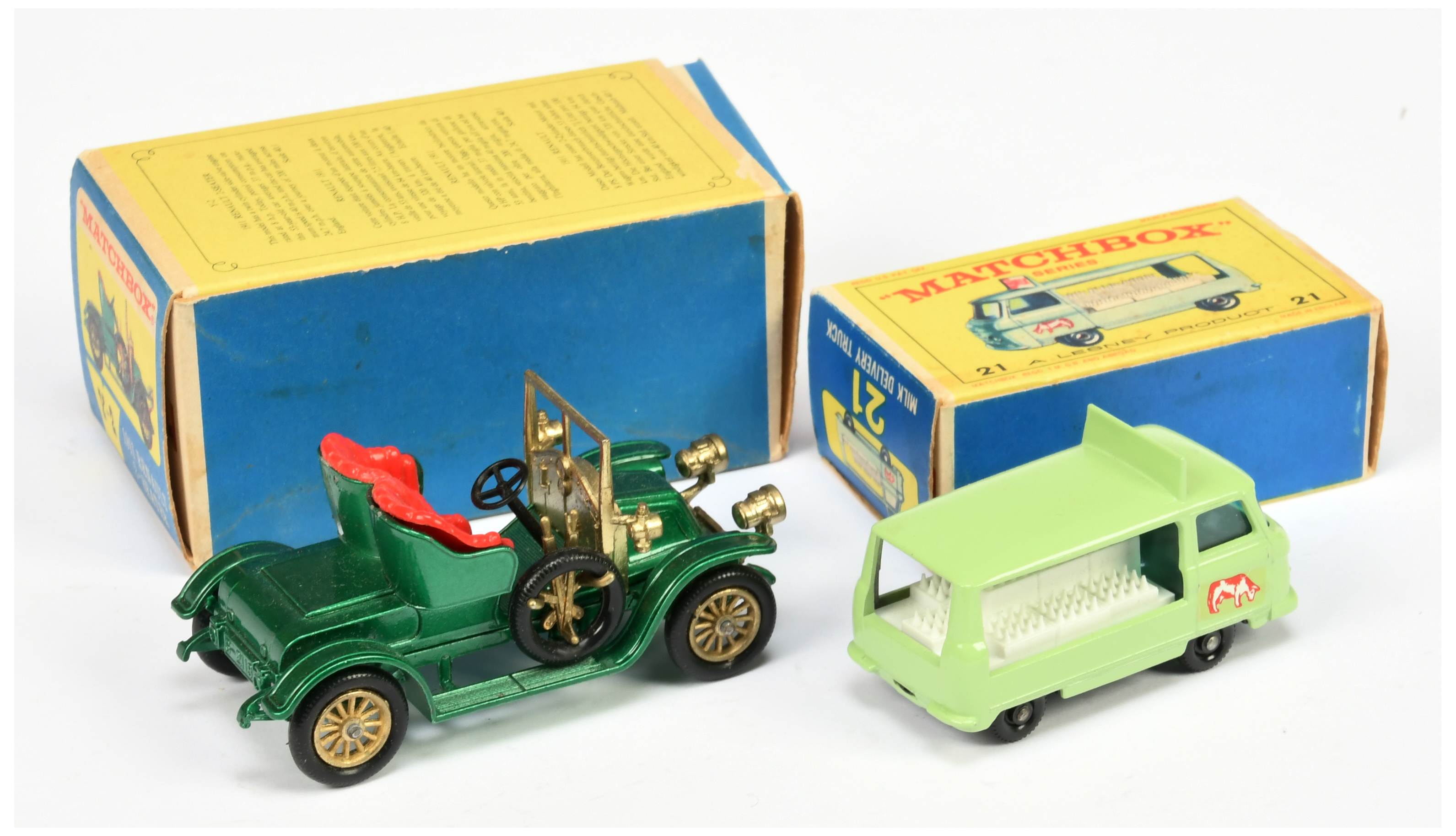 Matchbox Regular Wheels 21c Commer Bottle Float - Pale green, white crates, black riveted base an... - Image 2 of 2