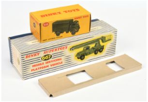 Dinky Toys Empty boxes A pair Of military (1) 626 "Ambulance" - Yellow and red carded box - Good ...