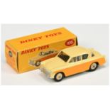 Dinky Toys 166 Sunbeam rapier Saloon - Two-Tone Cream and deep yellow, light beige hubs and silve...