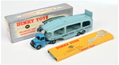 Dinky Toys 982 Bedford Pullmore Car Transporter - Mid-blue cab, Rigid and supertoy hubs with smoo...