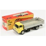 Tekno 915 Ford Series D Open Back Truck  -Yellow cab, black chassis, grey back and hubs 