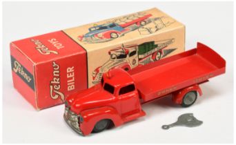 Tekno  Dodge "Flack Zonen" - Red body and back, chrome trim - Fair with REPRODUCTION box