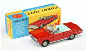Corgi Toys 246 Chrysler Imperial - Red body, light blue interior with figures, chrome trim, cast ...