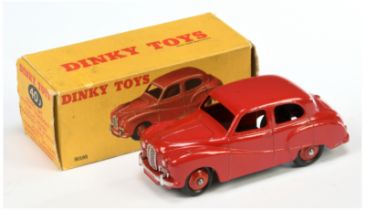 Dinky Toys 40J Austin Somerset Saloon - Red body and rigid hubs with smooth tyres, silver trim an...