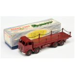 Dinky Toys 905 (505) Foden (type 2) Flat Truck With Chains - Maroon including supertoy hubs with ...