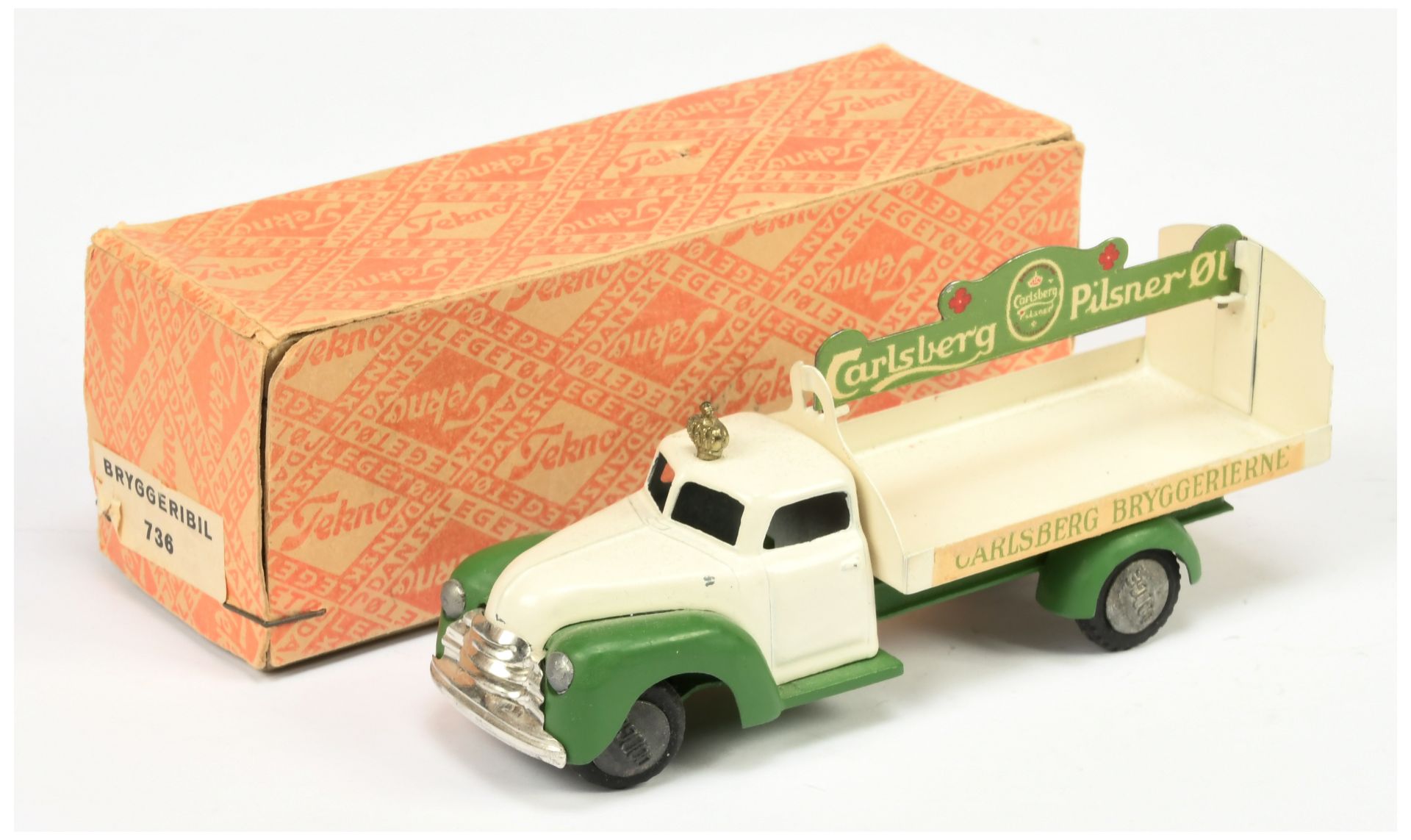 Tekno 736 Dodge "Carlsberg" Delivery Truck - White and Green, chrome trim - Good Plus without loa...