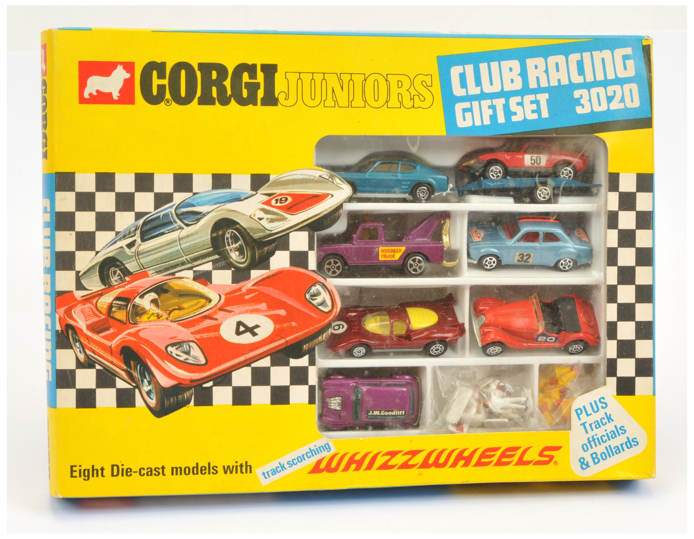 Corgi Toys Juniors 3020 "Club Racing" Gift Set To Include 7 Pieces- Ford Capri, Land Rover Wrecke...