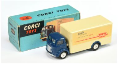 Corgi Toys 453 Commer Refrigerator Van - Dark blue Cab and chassis, cream back, silver trim and f...