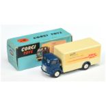 Corgi Toys 453 Commer Refrigerator Van - Dark blue Cab and chassis, cream back, silver trim and f...