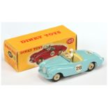 Dinky Toys 107 Sunbeam Alpine Sports Car -  Light blue, pale cream interior with figure driver, s...