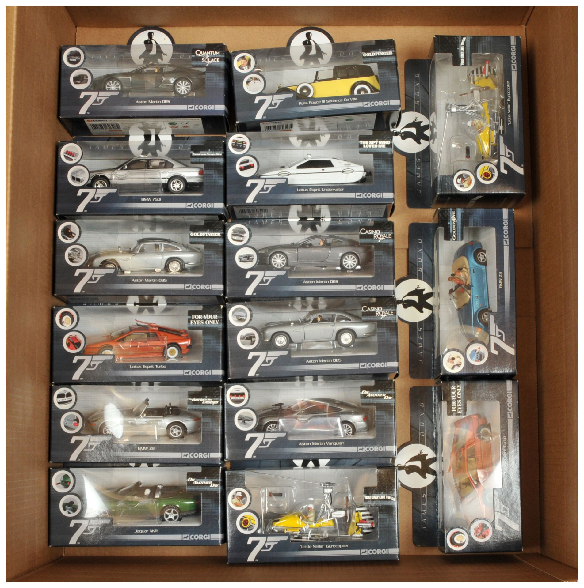 Corgi "James Bond" A Group Of 15 To Include - CC05004 BMW Z8,, CC04602 Gyrocopter,  CC04704 lotus...