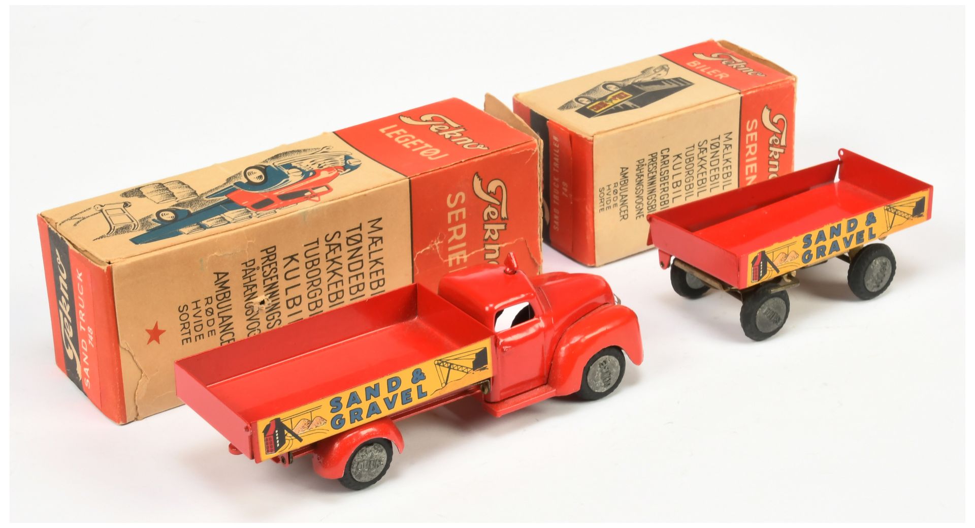 Tekno 748 Dodge "Sand & Gravel"  Delivery Truck - Red including back, chrome trim with 749 Matchi... - Image 2 of 2