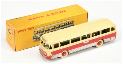French Dinky Toys 29F Autocar Chausson - Two-Tone cream and red including convex hubs with white ...