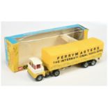 Corgi Toys 1147 Scammell "Ferrymasters"  Truck and Trailer - White and yellow cab with red interi...