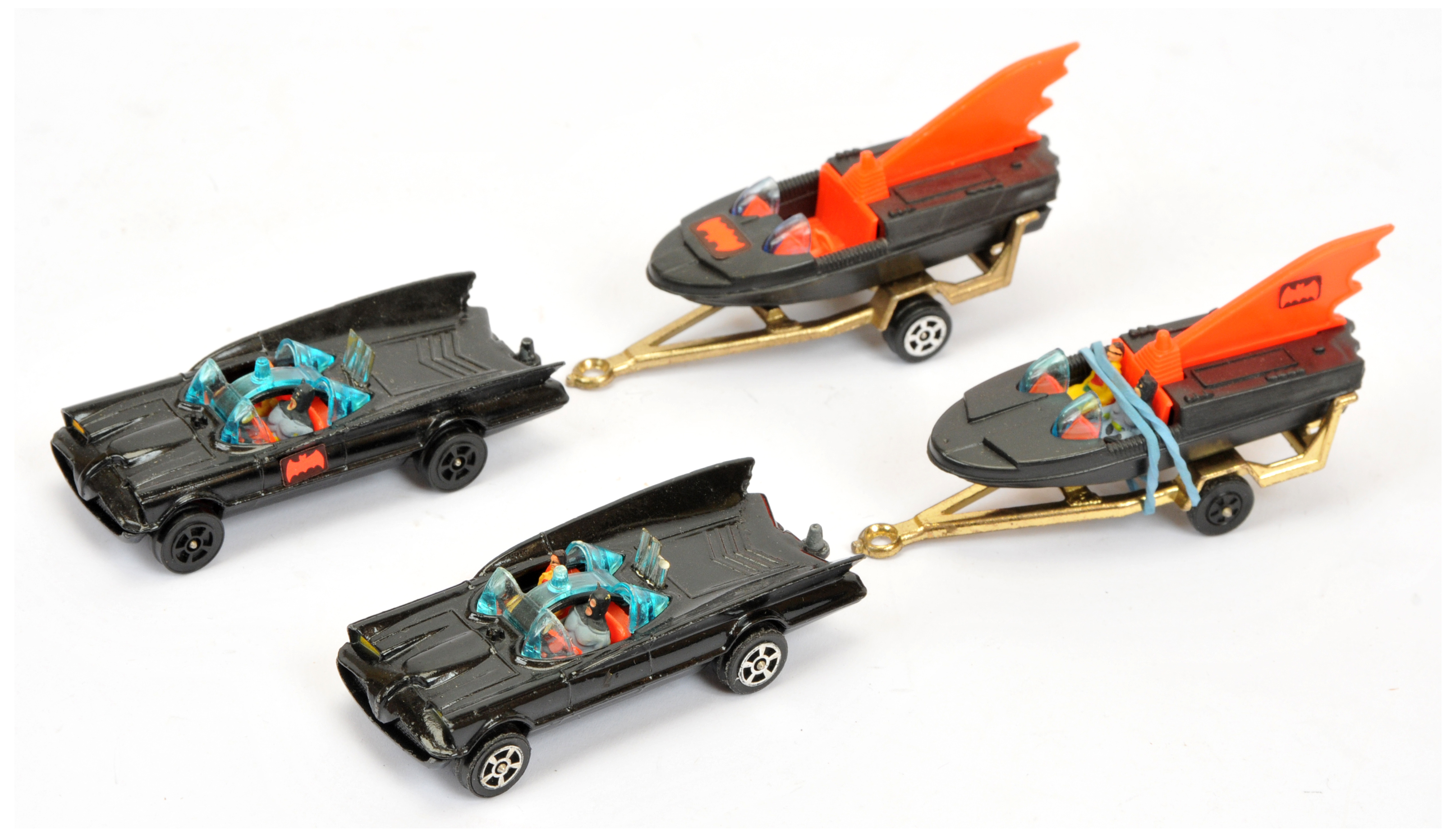 Corgi Toys Juniors "Batman" 2-Piece Set Unboxed Pair - (1) Batmobile - Black including wheels wit...