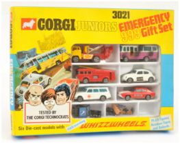 Corgi Toys Juniors 3021 "Emergency 999" Gift Set To Include 6 Pieces - Ford Holmes Wrecker, Ford ...