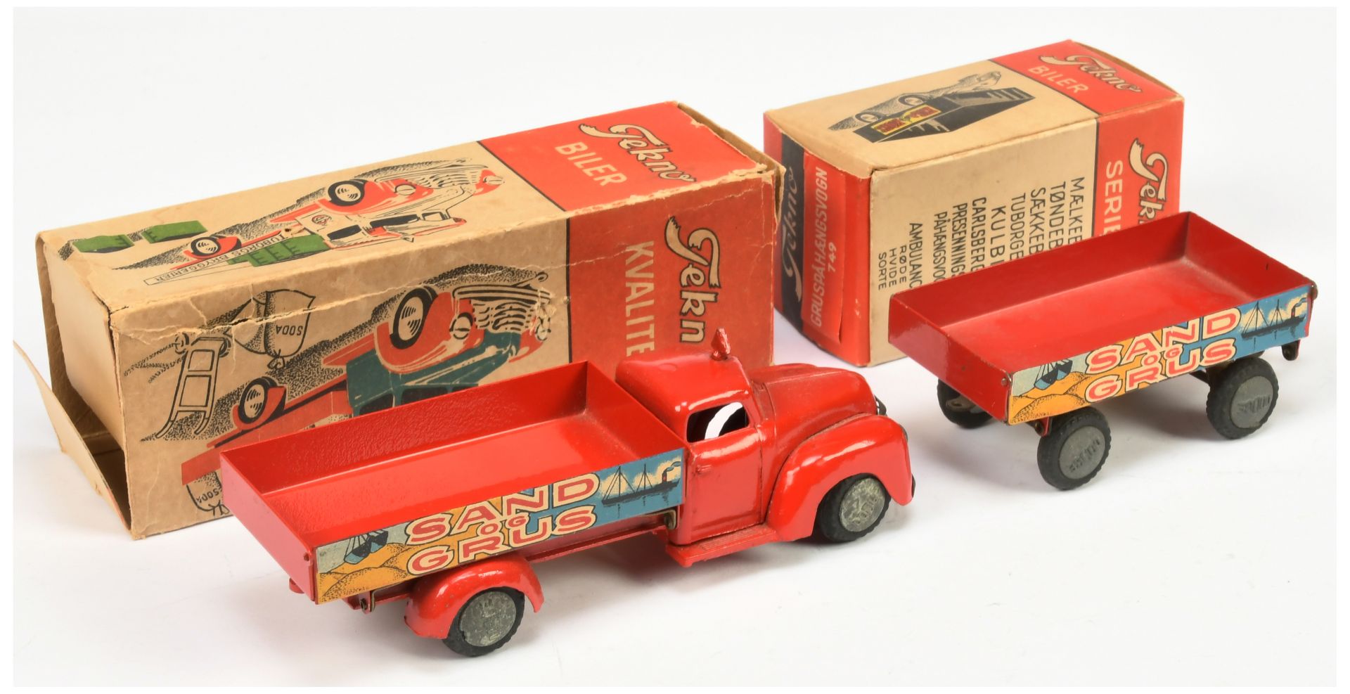 Tekno 750 Dodge "Sand & Gravel"  Delivery Truck - Red including back, chrome trim with 749 Matchi... - Image 2 of 2
