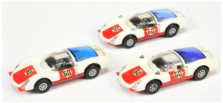Corgi Toys 371 Porsche Carrera 6 Racing Car  Unboxed Group Of 3 To Include - (1) White Body, red ...