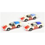 Corgi Toys 371 Porsche Carrera 6 Racing Car  Unboxed Group Of 3 To Include - (1) White Body, red ...