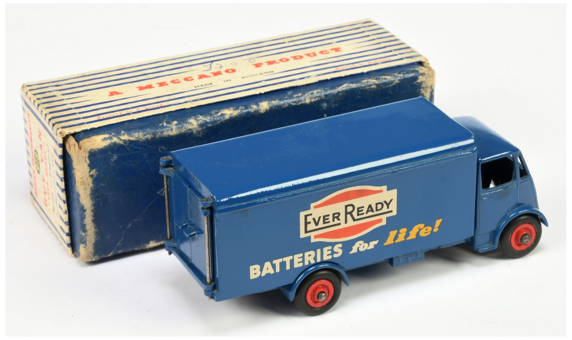 Dinky Toys 918  Guy (type 2) Van "Ever ready"  - Blue, red supertoy hubs and silver trim - Image 2 of 2