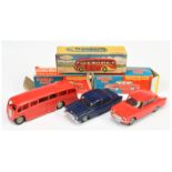 Plastic Made Group Of Cars To Include Clifford series Coach - Red, Consul - red and Humber hawk -...